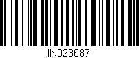 Código de barras (EAN, GTIN, SKU, ISBN): 'IN023687'