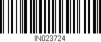 Código de barras (EAN, GTIN, SKU, ISBN): 'IN023724'