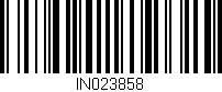 Código de barras (EAN, GTIN, SKU, ISBN): 'IN023858'