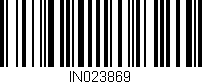 Código de barras (EAN, GTIN, SKU, ISBN): 'IN023869'