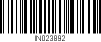 Código de barras (EAN, GTIN, SKU, ISBN): 'IN023892'