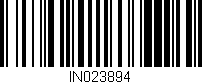 Código de barras (EAN, GTIN, SKU, ISBN): 'IN023894'