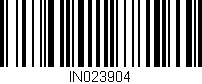 Código de barras (EAN, GTIN, SKU, ISBN): 'IN023904'