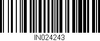 Código de barras (EAN, GTIN, SKU, ISBN): 'IN024243'