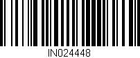 Código de barras (EAN, GTIN, SKU, ISBN): 'IN024448'