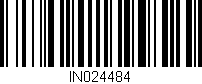 Código de barras (EAN, GTIN, SKU, ISBN): 'IN024484'