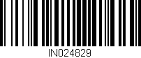Código de barras (EAN, GTIN, SKU, ISBN): 'IN024829'