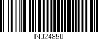 Código de barras (EAN, GTIN, SKU, ISBN): 'IN024890'