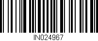 Código de barras (EAN, GTIN, SKU, ISBN): 'IN024967'