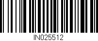 Código de barras (EAN, GTIN, SKU, ISBN): 'IN025512'