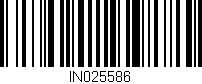 Código de barras (EAN, GTIN, SKU, ISBN): 'IN025586'