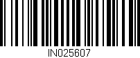 Código de barras (EAN, GTIN, SKU, ISBN): 'IN025607'