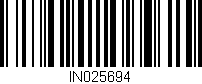 Código de barras (EAN, GTIN, SKU, ISBN): 'IN025694'