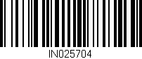 Código de barras (EAN, GTIN, SKU, ISBN): 'IN025704'