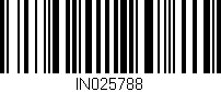 Código de barras (EAN, GTIN, SKU, ISBN): 'IN025788'