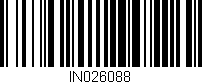 Código de barras (EAN, GTIN, SKU, ISBN): 'IN026088'