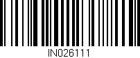 Código de barras (EAN, GTIN, SKU, ISBN): 'IN026111'