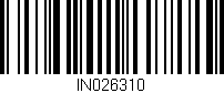 Código de barras (EAN, GTIN, SKU, ISBN): 'IN026310'