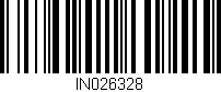 Código de barras (EAN, GTIN, SKU, ISBN): 'IN026328'