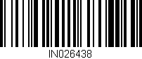 Código de barras (EAN, GTIN, SKU, ISBN): 'IN026438'