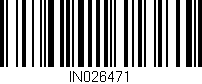 Código de barras (EAN, GTIN, SKU, ISBN): 'IN026471'