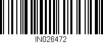 Código de barras (EAN, GTIN, SKU, ISBN): 'IN026472'