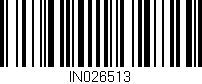 Código de barras (EAN, GTIN, SKU, ISBN): 'IN026513'