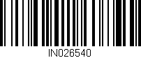 Código de barras (EAN, GTIN, SKU, ISBN): 'IN026540'