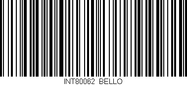 Código de barras (EAN, GTIN, SKU, ISBN): 'INT80062/BELLO'
