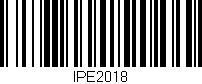 Código de barras (EAN, GTIN, SKU, ISBN): 'IPE2018'