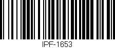 Código de barras (EAN, GTIN, SKU, ISBN): 'IPF-1653'