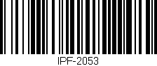 Código de barras (EAN, GTIN, SKU, ISBN): 'IPF-2053'
