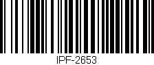 Código de barras (EAN, GTIN, SKU, ISBN): 'IPF-2653'