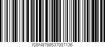 Código de barras (EAN, GTIN, SKU, ISBN): 'ISBN9788537007136'