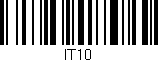 Código de barras (EAN, GTIN, SKU, ISBN): 'IT10'