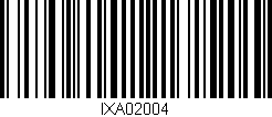 Código de barras (EAN, GTIN, SKU, ISBN): 'IXA02004'