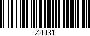 Código de barras (EAN, GTIN, SKU, ISBN): 'IZ9031'