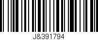 Código de barras (EAN, GTIN, SKU, ISBN): 'J&391794'