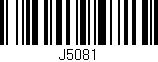 Código de barras (EAN, GTIN, SKU, ISBN): 'J5081'
