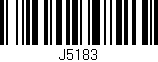Código de barras (EAN, GTIN, SKU, ISBN): 'J5183'