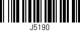 Código de barras (EAN, GTIN, SKU, ISBN): 'J5190'