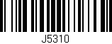 Código de barras (EAN, GTIN, SKU, ISBN): 'J5310'