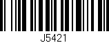Código de barras (EAN, GTIN, SKU, ISBN): 'J5421'