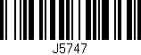 Código de barras (EAN, GTIN, SKU, ISBN): 'J5747'