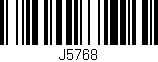 Código de barras (EAN, GTIN, SKU, ISBN): 'J5768'