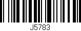 Código de barras (EAN, GTIN, SKU, ISBN): 'J5783'