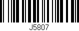 Código de barras (EAN, GTIN, SKU, ISBN): 'J5807'