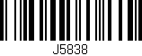 Código de barras (EAN, GTIN, SKU, ISBN): 'J5838'