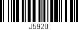 Código de barras (EAN, GTIN, SKU, ISBN): 'J5920'