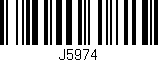 Código de barras (EAN, GTIN, SKU, ISBN): 'J5974'